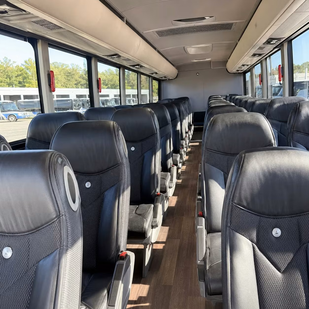 56 passenger charter bus interior